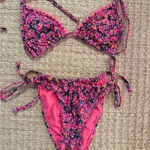 Wild Fable Pink Bikini Swim Set Floral